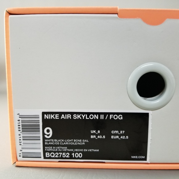 Nike Air Skylon II x Fear of God Mens Shoe 9 White - Picture 7 of 8